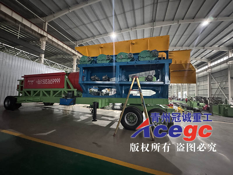 新型泥石分離移動(dòng)淘金車