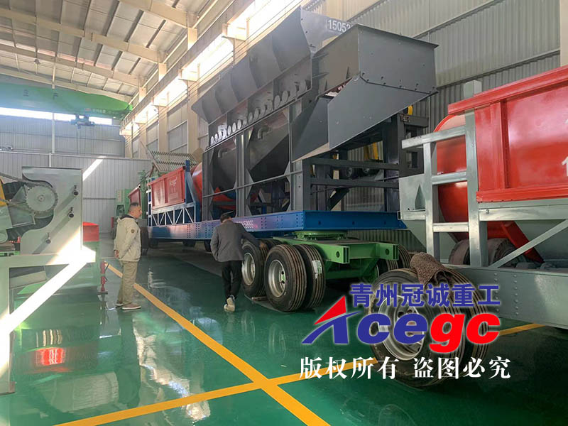 絞洗筒式滾筒篩淘金車
